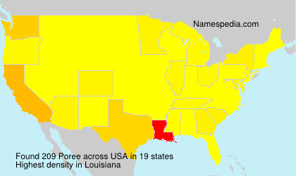 Surname Poree in USA