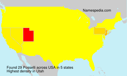 Surname Posselli in USA