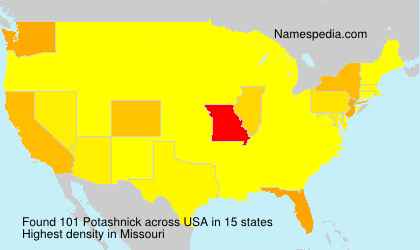 Surname Potashnick in USA