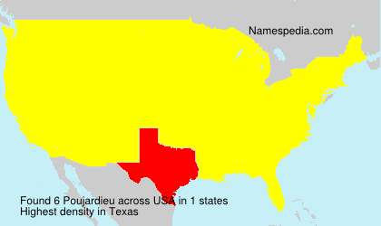 Surname Poujardieu in USA