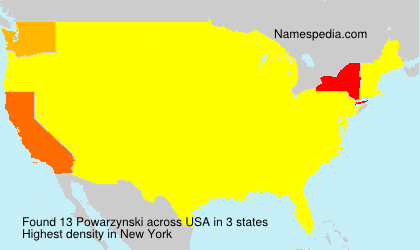 Surname Powarzynski in USA