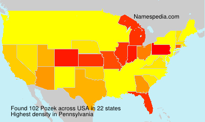 Surname Pozek in USA