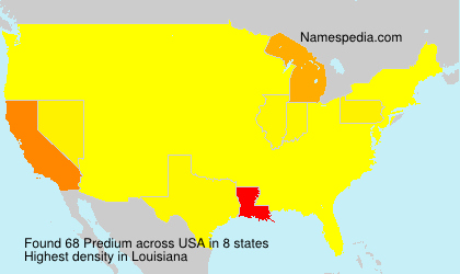 Surname Predium in USA