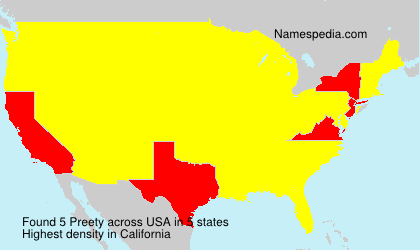 Surname Preety in USA