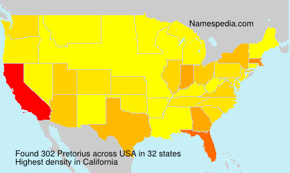 Surname Pretorius in USA