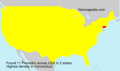 Surname Prevedini in USA