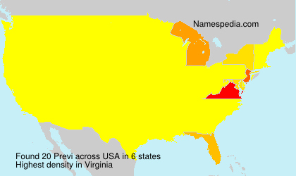 Surname Previ in USA