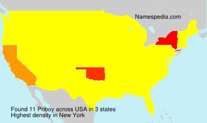 Surname Priboy in USA