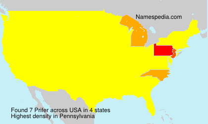 Surname Prifer in USA