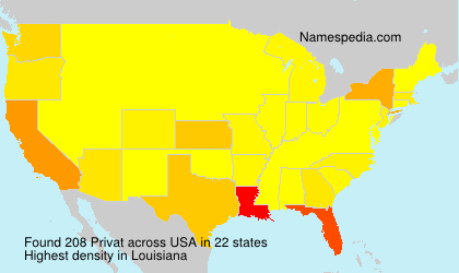 Surname Privat in USA