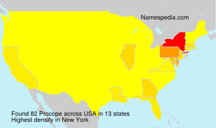 Surname Procope in USA