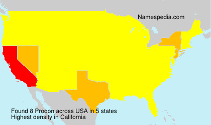 Surname Prodon in USA
