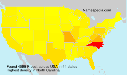 Surname Propst in USA