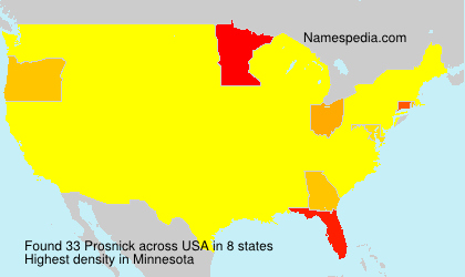Surname Prosnick in USA