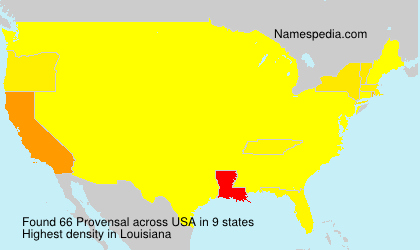Surname Provensal in USA