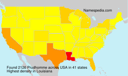 Surname Prudhomme in USA