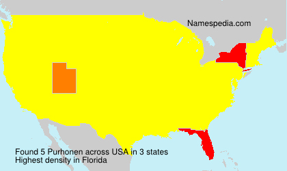 Surname Purhonen in USA