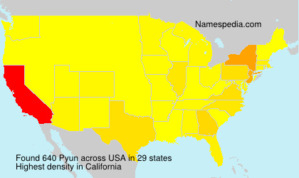 Surname Pyun in USA