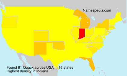Surname Quack in USA