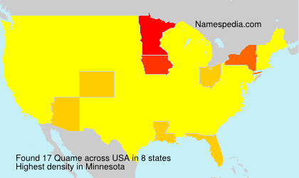 Surname Quame in USA