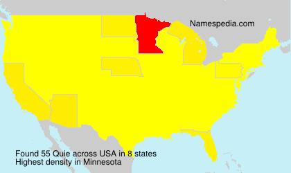Surname Quie in USA