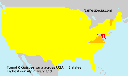 Surname Quispesivana in USA