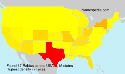 Surname Rabius in USA
