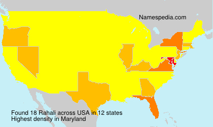 Surname Rahali in USA