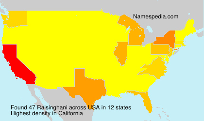 Surname Raisinghani in USA