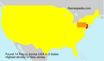 Surname Rajczy in USA
