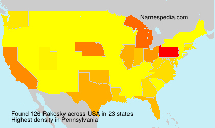 Surname Rakosky in USA