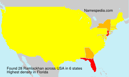 Surname Ramlackhan in USA