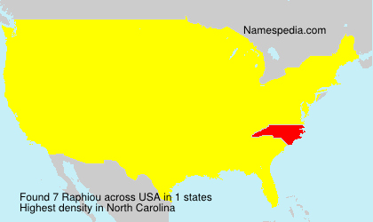 Surname Raphiou in USA