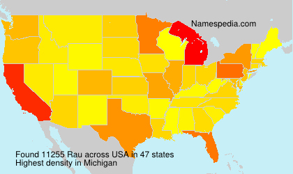 Surname Rau in USA