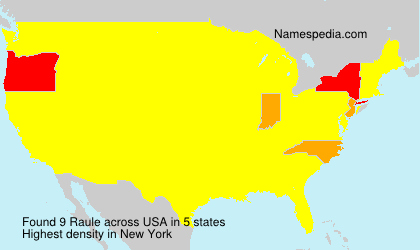 Surname Raule in USA