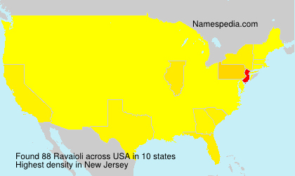 Surname Ravaioli in USA