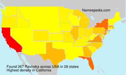 Surname Ravindra in USA