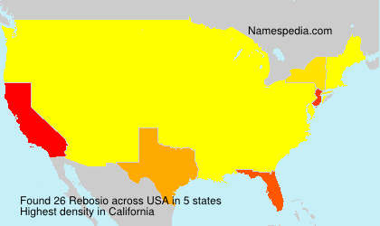Surname Rebosio in USA