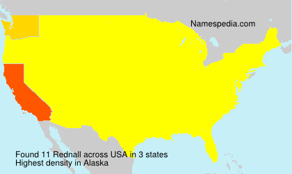 Surname Rednall in USA