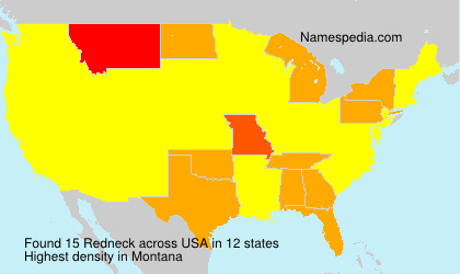 Surname Redneck in USA