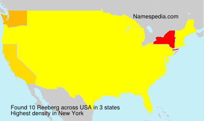 Surname Reeberg in USA