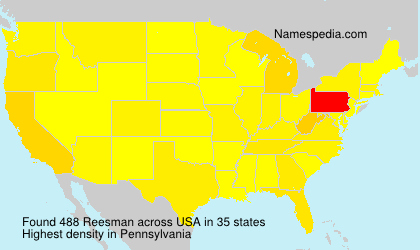 Surname Reesman in USA