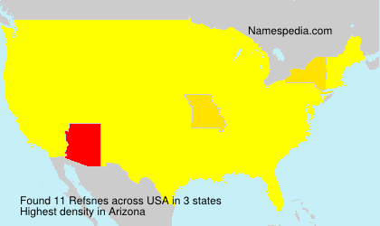 Surname Refsnes in USA