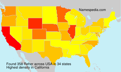 Surname Reher in USA