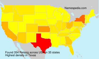 Surname Reissig in USA