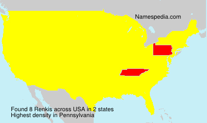 Surname Renkis in USA