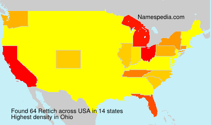 Surname Rettich in USA