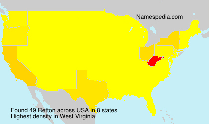 Surname Retton in USA