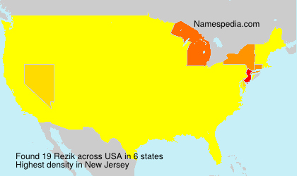 Surname Rezik in USA