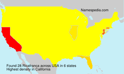 Surname Ricafranca in USA